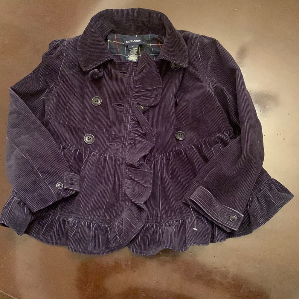 Ralph Lauren Navy Corduroy jacket kids girls size 6